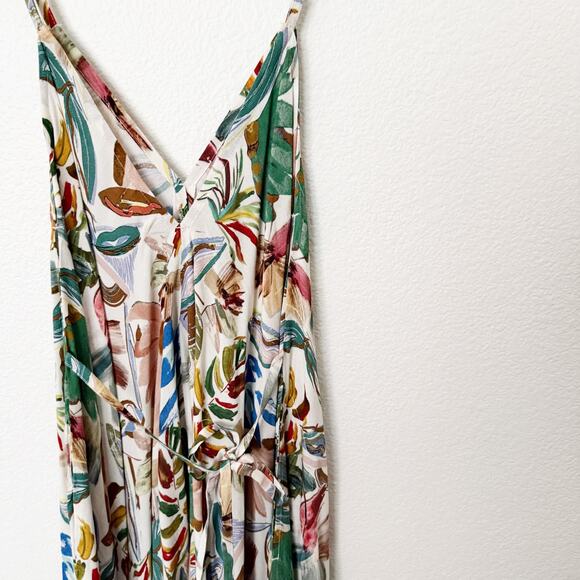[World Market] Tropical Print Boho Oversized Jumpsuit NWT Size Small Medium S/M - Picture 7 of 12